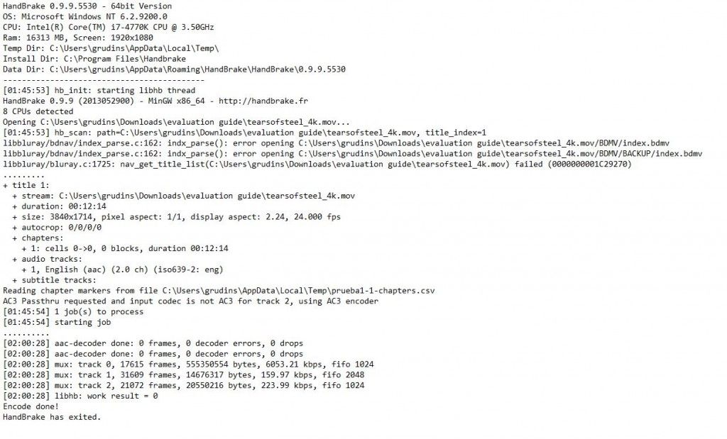 handbrake 4770k