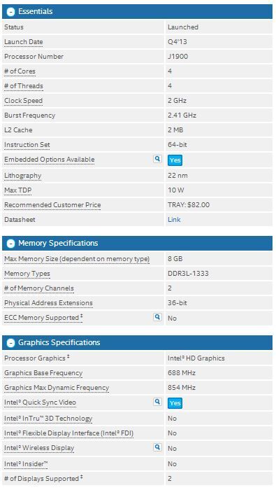specs intel