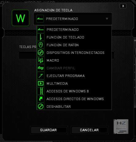 1.1. Asignación de teclas