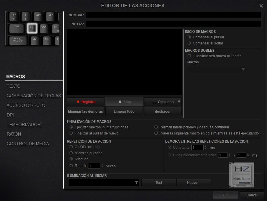 1.1.- Editor de acciones