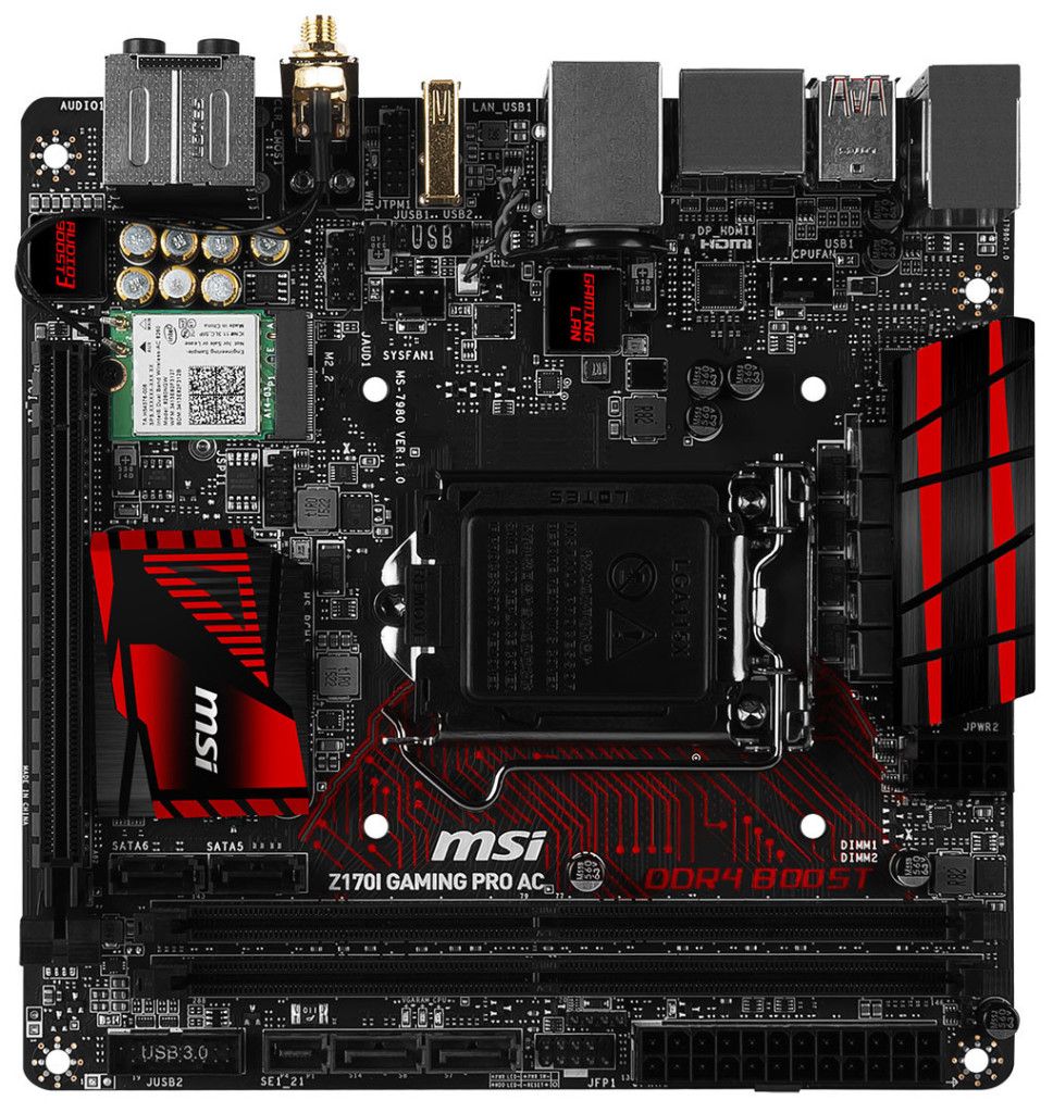 MSI Z170I Gaming Pro AC superior