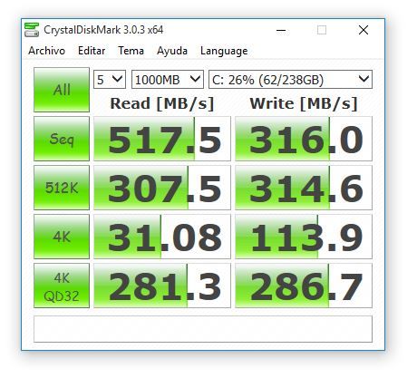 crystaldiskmark sata m2