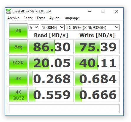 crystaldiskmark sata mecanico