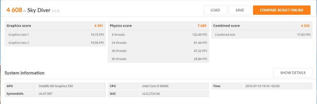3dmark sky diver