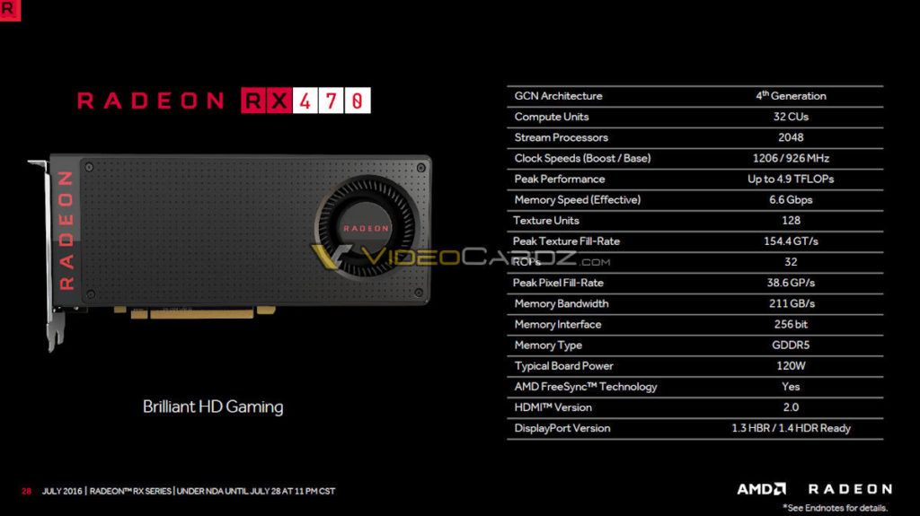 RX 470 specs