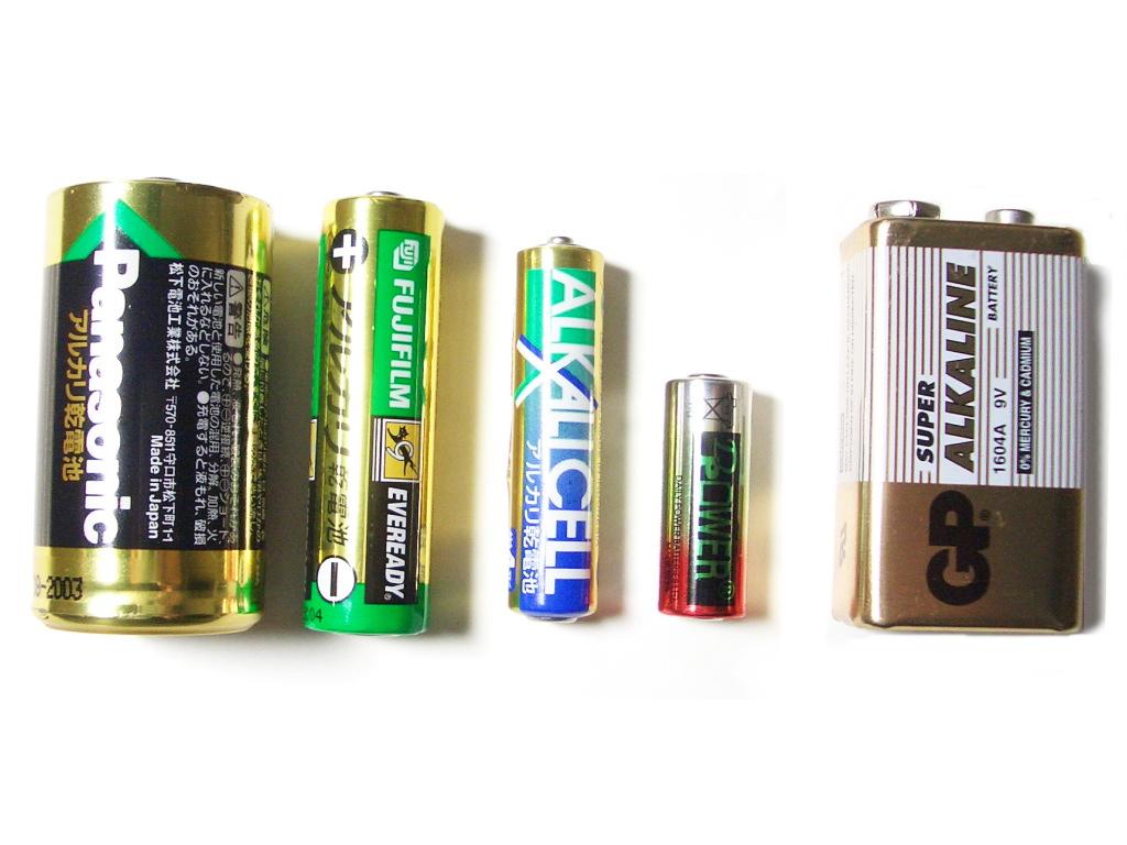 Diferentes pilas o baterías