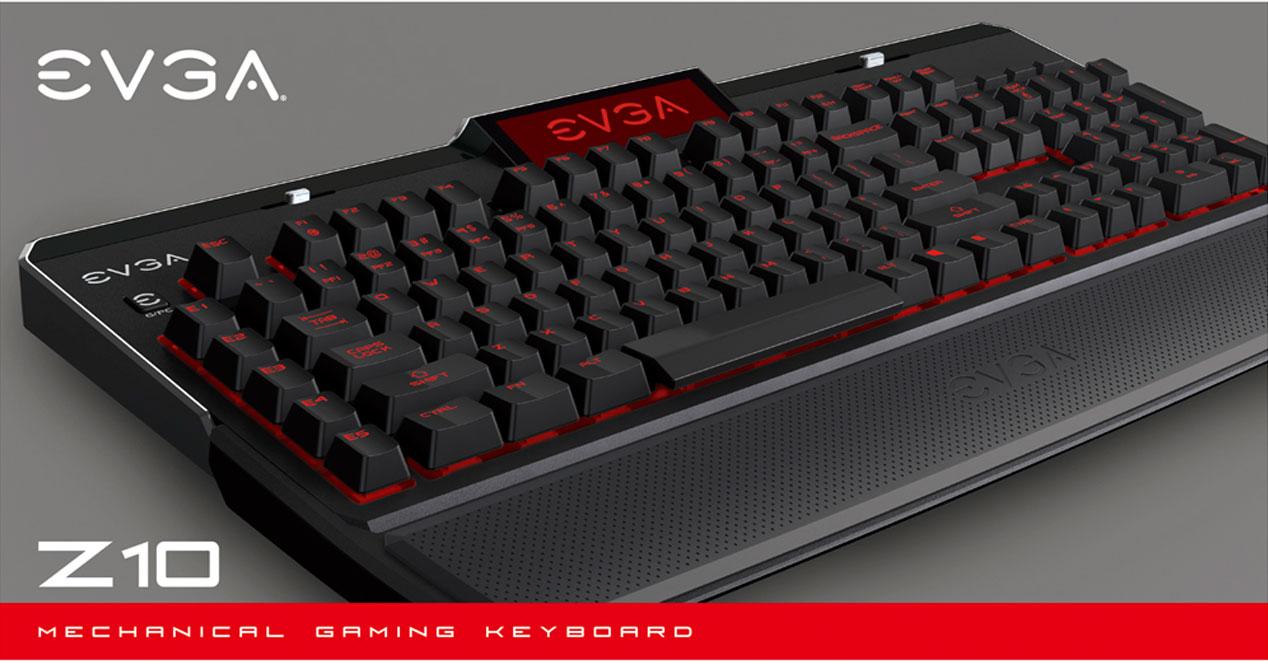 EVGA Z10 teclado mecánico pantalla LCD