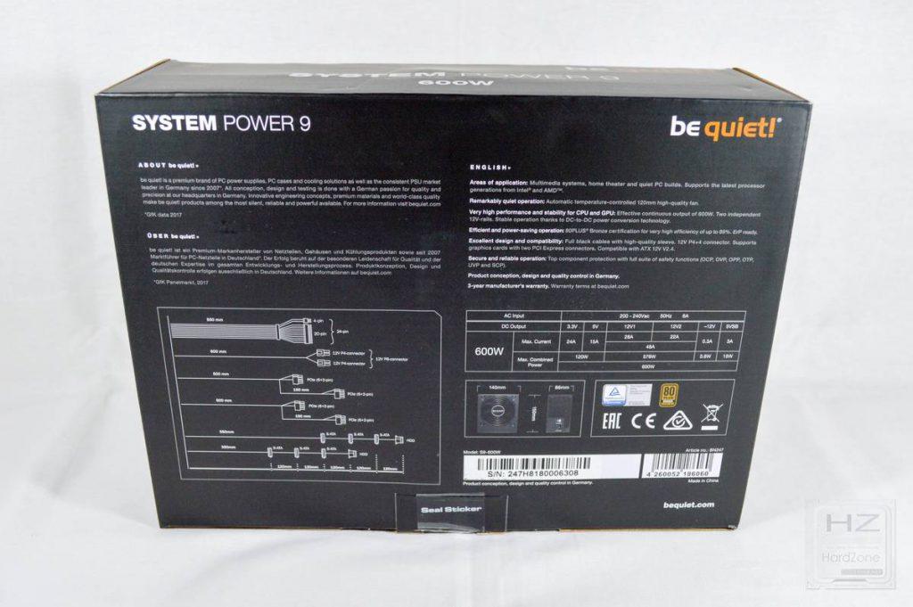 Análisis be quiet! System Power 9 600W - Caja 3