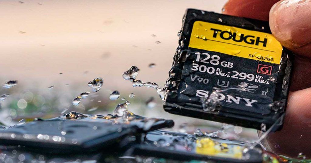 sony tough tarjeta sd
