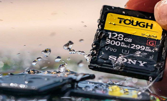 sony tough tarjeta sd