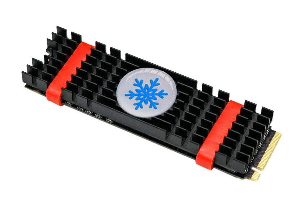 Negro con el Chip de Control Principal, ASHATA Radiador de disipador de Calor Aleta de enfriamiento PCIE M.2 SSD 2280 para computadora portátil de Escritorio 
