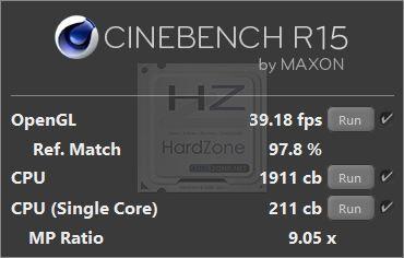 Intel i9 9900K Cinebench15 - Review 4