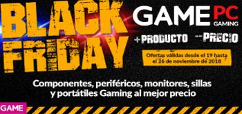 Black Friday en GAME: grandes ofertas en ordenadores, hardware y periféricos gaming