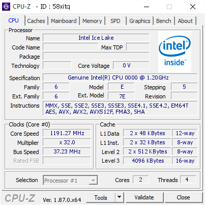 Intel Ice Lake CPU