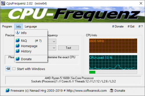 CpuFrequenz 4.21 for windows download free