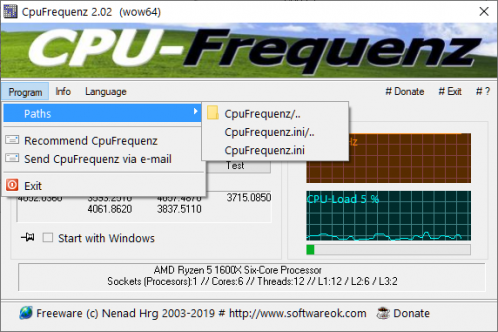 CpuFrequenz 4.21 free download