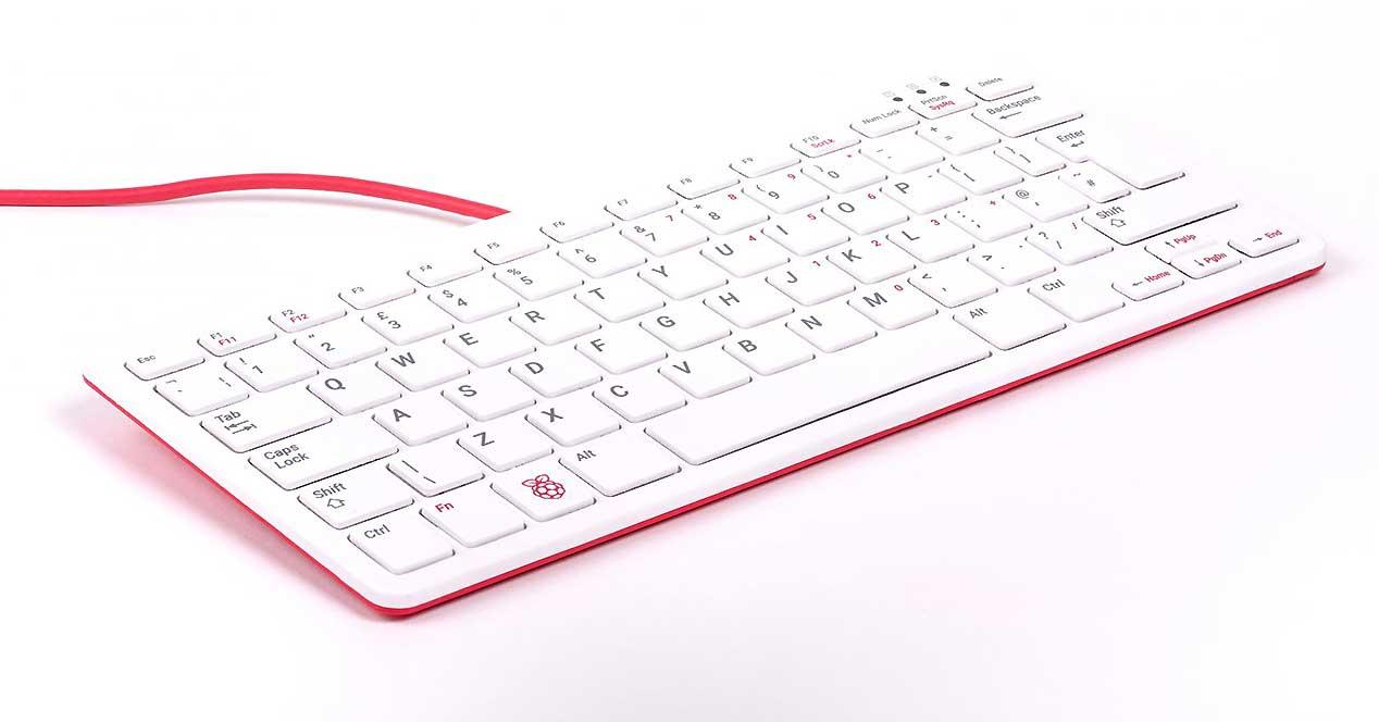 Raspberry Pi teclado blanco