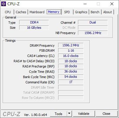 CPU-Z Datos RAM