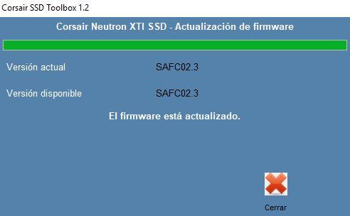 Actualizar firmware con Corsair SSD Toolbox