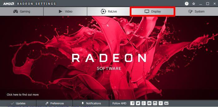 Radeon Display Settings
