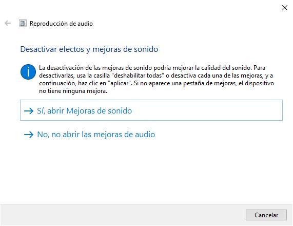 Solucionador problemas audio en Windows