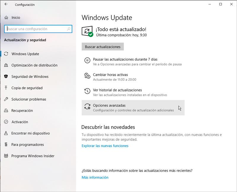 Actualizaciones Windows Update