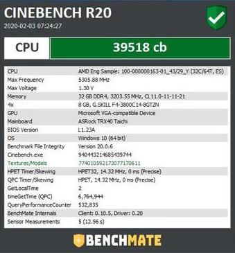 Cinebench Threadripper 3990X