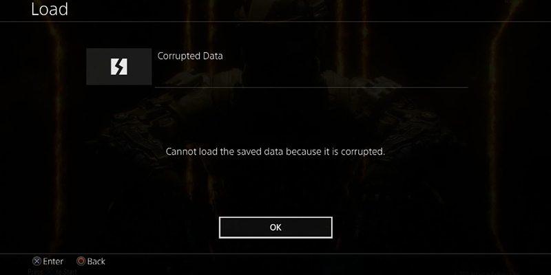 Datos partida dañados PS4