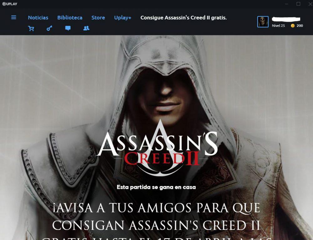 Assassin's Creed II gratis en Uplay