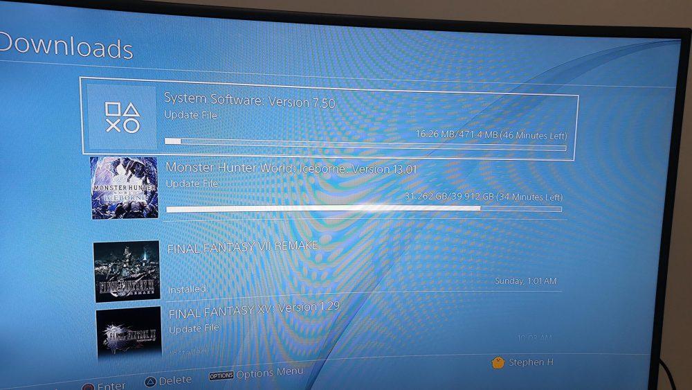 Error al actualizar el firmware de PS4