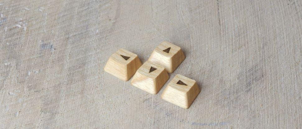 Keycaps de madera para los cursores