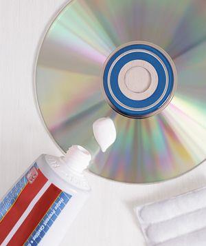 Repair CD with toothpaste