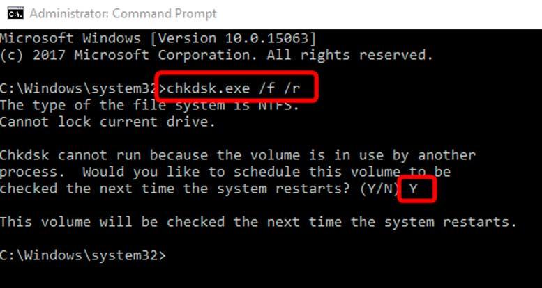CHKDSK Windows 10