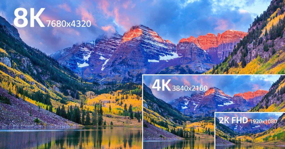 Resolución 8K vs 4K vs Full HD