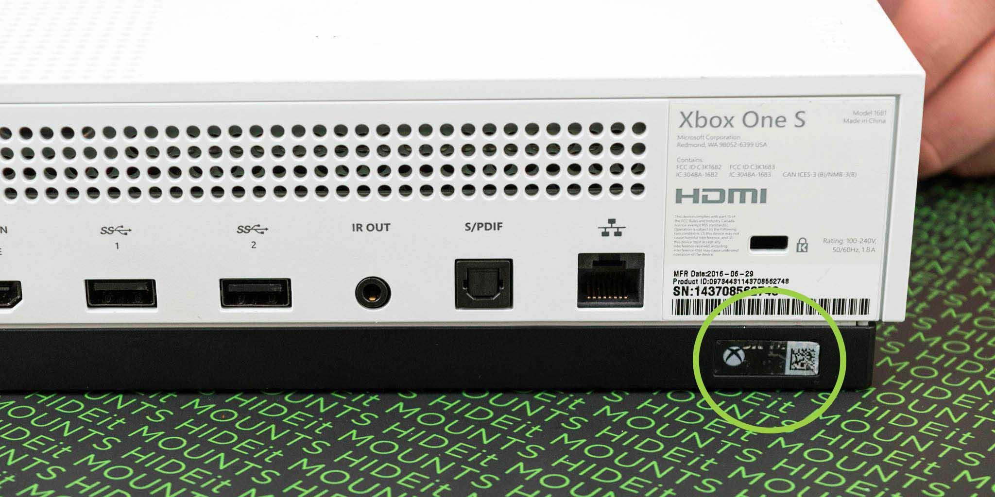 Etiqueta garantía Xbox One