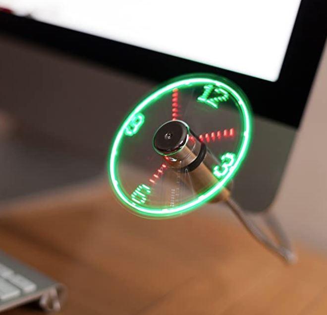 Ventilador USB con reloj