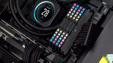 Módulos de memoria RAM DDR5 Corsair Dominator Platinum RGB iluminados, compatibles con la tecnología Intel 200S Boost