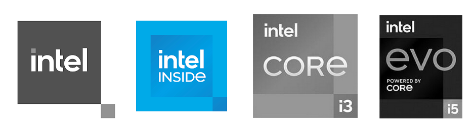 Intel EVO Powred by Core logos