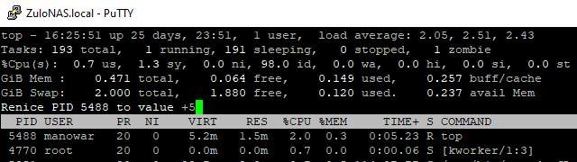 Asignar prioridad alto consumo CPU Linux