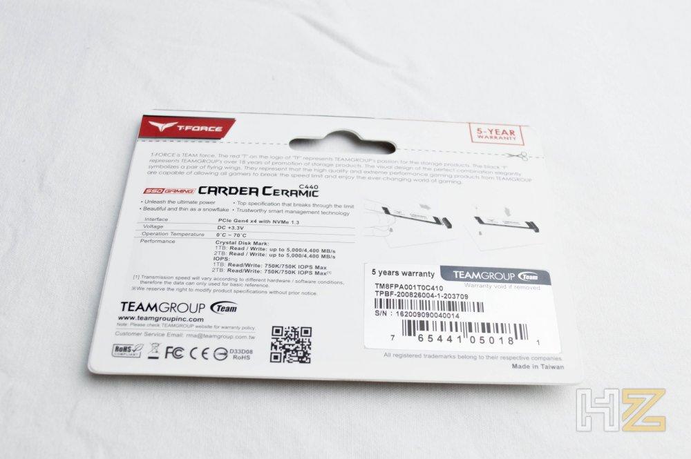 TeamGroup Cardea Ceramic C440 embalaje detrás