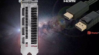 Puertos de salida HDMI de una gráfica