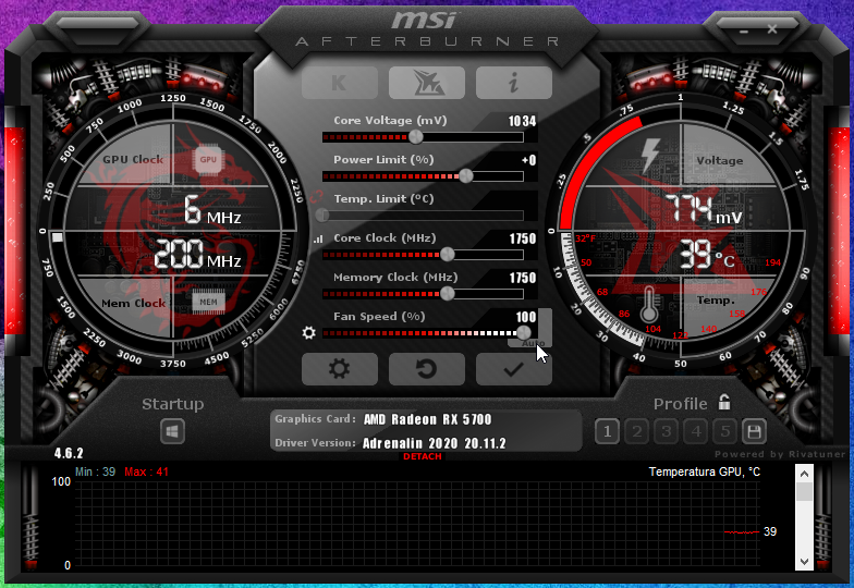 MSI Afterburner Controlar RPM Ventilador GPU 2