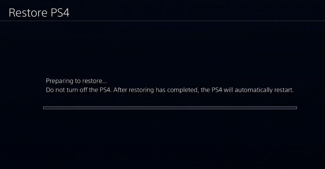 Restaurare PS4 Pro