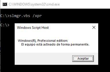 Licencia Windows activada