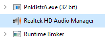 Realtek HD Audio Manager