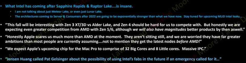 Intel Raptor Lake Rumores