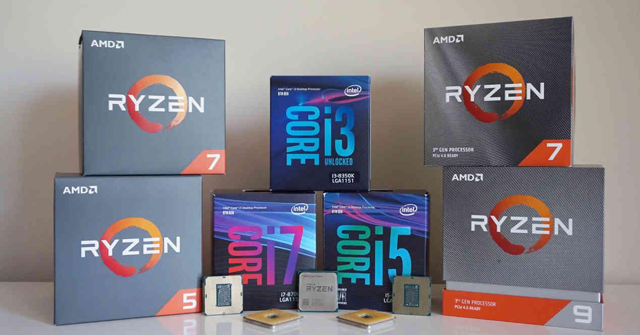 CPUs Intel AMD cajas