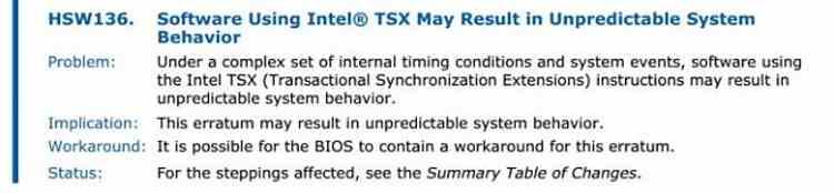 Intel TSX Cancelación