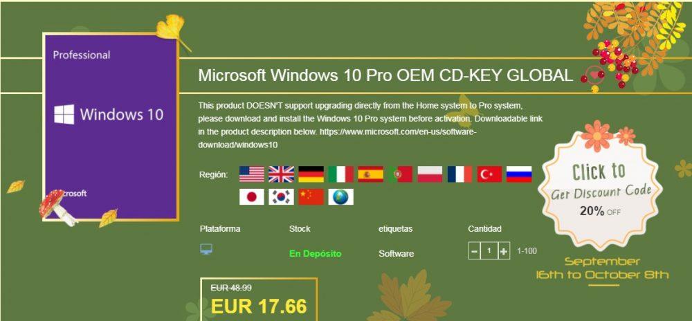 Licencia Windows 10