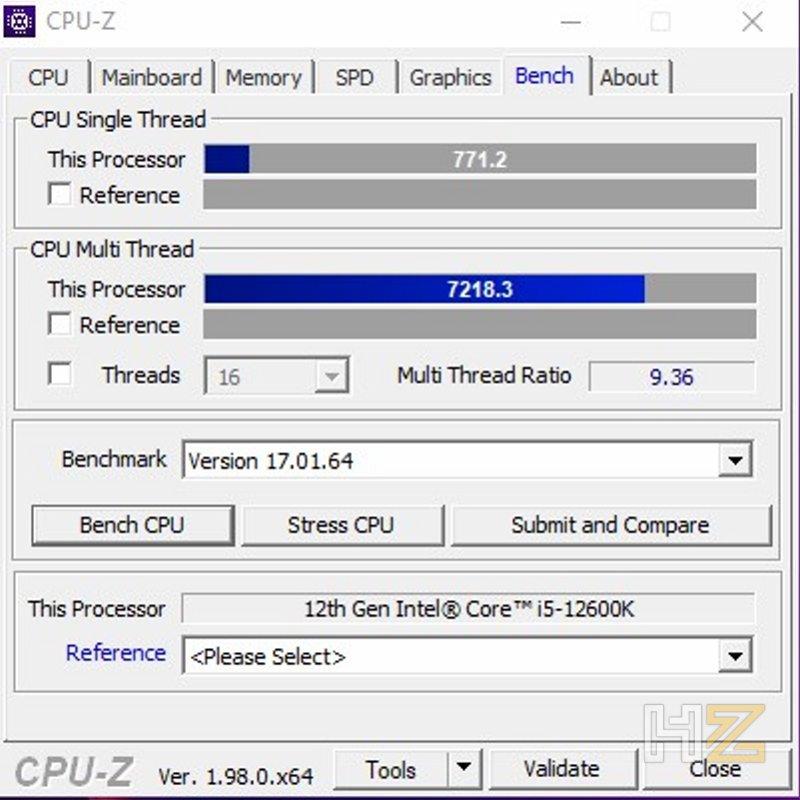 12600K CPU-Z Bench